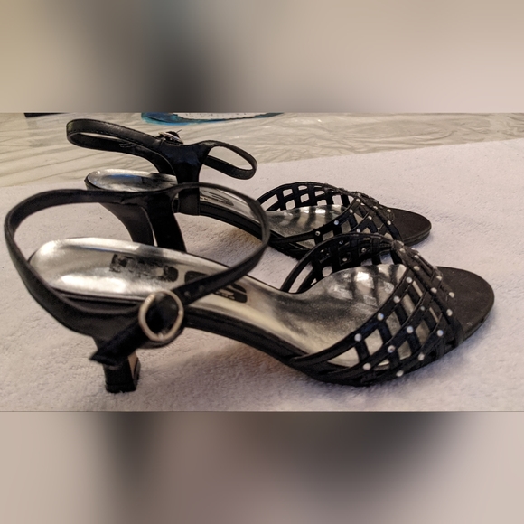 Vintage Fashion 3" Heel Sandals, Sparkle Embellished, Belt Tie, Women 7.5 - Picture 10 of 12